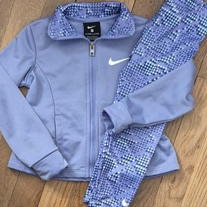 Nike Girls Preplum Lavender 3T Toddler Tracksuit Set Athletic Spring School Play